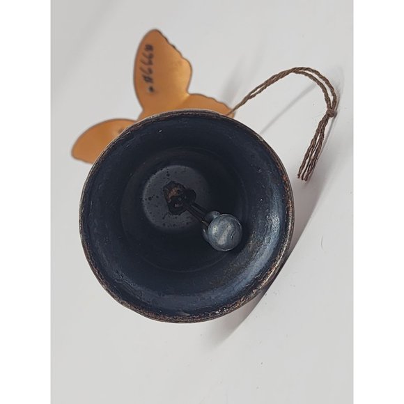 Vintage MCM‎ Metal Bell With Enamel Butterfly Hangs On A Door - Picture 7 of 10